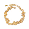 Alloy Metal Geometric Irregular Fold Clavicle Necklace With Electroplating