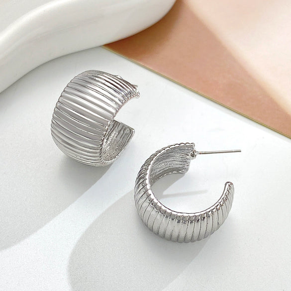 Alloy Metal Geometric Style Electroplated Women's Earrings