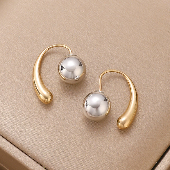 Alloy Metal Geometric Style Electroplated Women's Earrings