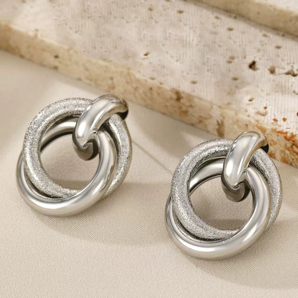 Alloy Metal Geometric Style Electroplated Women's Earrings