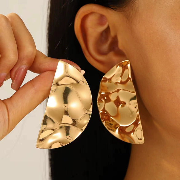 Alloy Metal Geometric Style Electroplated Women's Earrings