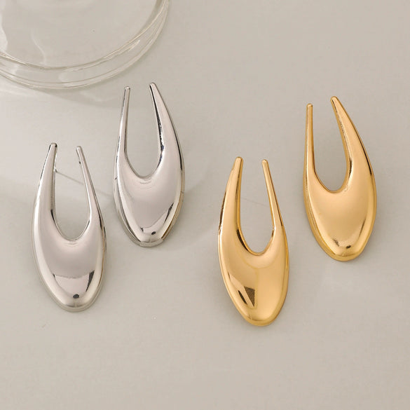 Alloy Metal Geometric Style Electroplated Women's Earrings