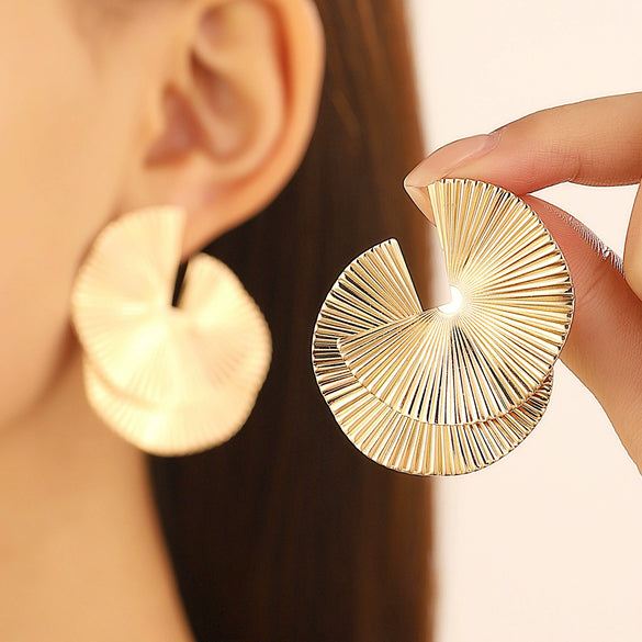 Alloy Metal Geometric Style Electroplated Women's Earrings