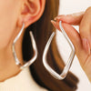 Alloy Metal Geometric Style Electroplated Women's Earrings