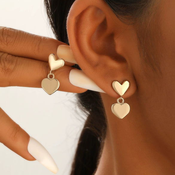 Alloy Metal Geometric Style Electroplated Women's Earrings