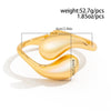 Alloy Metal Smooth Water Drop Hug Bracelet With Geometric Style And Electroplating Process For Women