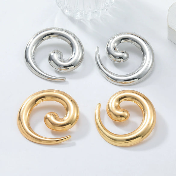 Alloy Metal Starfish Shell Animal Retro Style Electroplated Women's Earrings