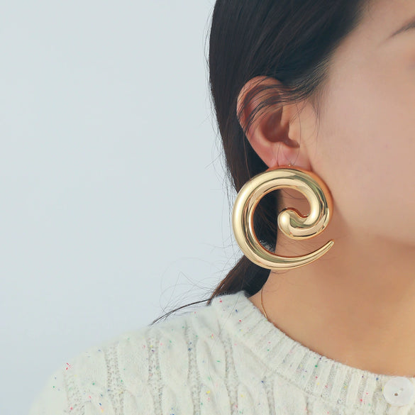 Alloy Metal Starfish Shell Animal Retro Style Electroplated Women's Earrings