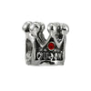 Alloy Metal Totem Pattern Rabbit Star Hollow Love Diy Loosely Beaded Bracelet With Electroplating Treatment