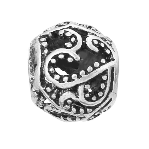Alloy Metal Totem Pattern Round Beads Electroplated Crown Bracelet Jewelry Accessories