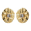 Alloy Metallic Disc Diamond Geometric Long Pendant Earrings Electroplated For Women