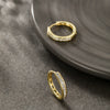 Alloy Microencrusted Zircon Electroplated Minimalist Geometric Earrings For Men