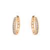 Alloy Microencrusted Zircon Electroplated Minimalist Geometric Earrings For Men