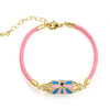 Alloy Microinlaid Zircon Candy Hexagon Drop Devil Eye Punk Retro Geometric Unisex Bracelet With Electroplating