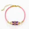 Alloy Microinlaid Zircon Candy Hexagon Drop Devil Eye Punk Retro Geometric Unisex Bracelet With Electroplating