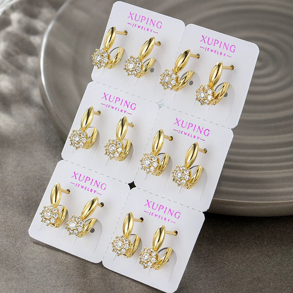 Alloy Micropaved Zircon Electroplated Women's Earrings