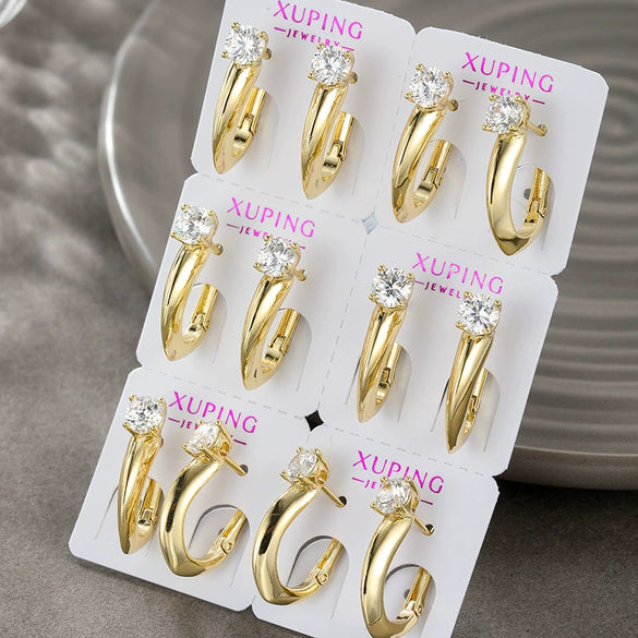 Alloy Micropaved Zircon Niche Design Electroplated Women's Earrings