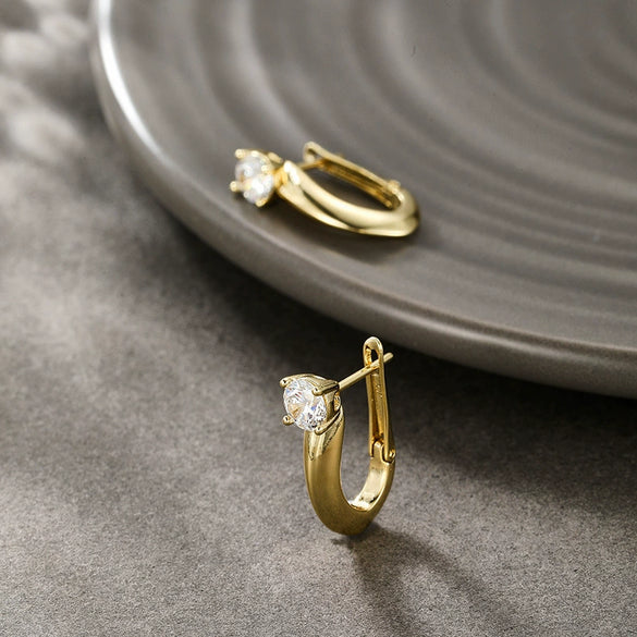Alloy Micropaved Zircon Niche Design Electroplated Women's Earrings