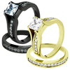 Alloy Minimalist Geometric Inlaid Zircon Ring For Women