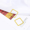Alloy Minimalist Hollow Square Diy Handmade Jewelry Accessories Pendant Earrings With Baking Paint