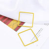 Alloy Minimalist Hollow Square Diy Handmade Jewelry Accessories Pendant Earrings With Baking Paint