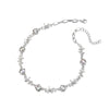 Alloy Moonstone Necklace With Geometric Pattern And Cuban Chain Electroplating Process Trendy Hiphop Style For Women