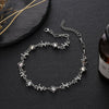 Alloy Moonstone Necklace With Geometric Pattern And Cuban Chain Electroplating Process Trendy Hiphop Style For Women
