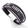 Alloy Multilayer Braided Magnetic Buckle Fashion Geometric Electroplated Unisex And Men's Bracelet