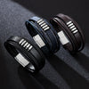 Alloy Multilayer Braided Magnetic Buckle Fashion Geometric Electroplated Unisex And Men's Bracelet