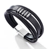 Alloy Multilayer Braided Magnetic Buckle Fashion Geometric Electroplated Unisex And Men's Bracelet