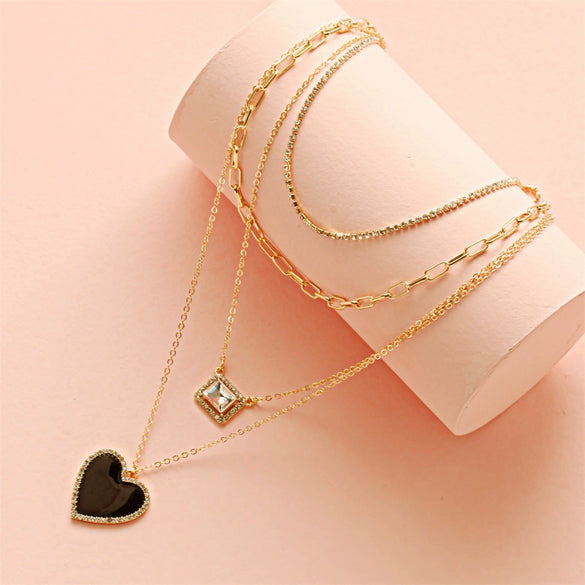 Alloy Multilayer Butterfly Personality Fashion Women's Necklace With Letters Numbers Text Pattern And Electroplating Design