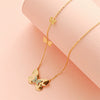 Alloy Multilayer Butterfly Personality Fashion Women's Necklace With Letters Numbers Text Pattern And Electroplating Design
