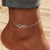 Alloy Multilayer Geometric Butterfly Star Fish Bone Chain Anklet Set For Women