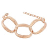 Alloy Multilayer Striped Groove Oval Women's Retro Hiphop Geometric Electroplated Bracelet