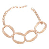 Alloy Multilayer Striped Groove Oval Women's Retro Hiphop Necklace With Electroplating And Geometric Style