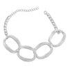 Alloy Multilayer Striped Groove Oval Women's Retro Hiphop Necklace With Electroplating And Geometric Style