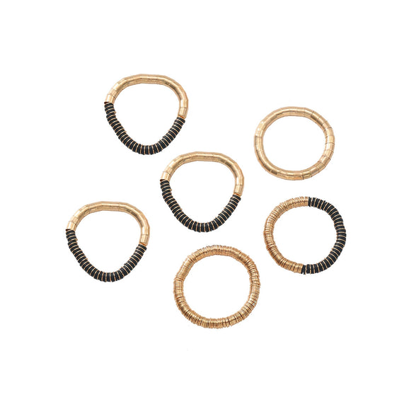 Alloy Multilayered Elastic Necklace And Bracelet Set Geometric Style With Cross Crown And Roman Numerals Pattern Electroplated