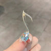 Alloy Musical Note And Flower Brooch For Women With Electroplating Treatment Fashion Luxury Creative Clothes Fixed Accessory