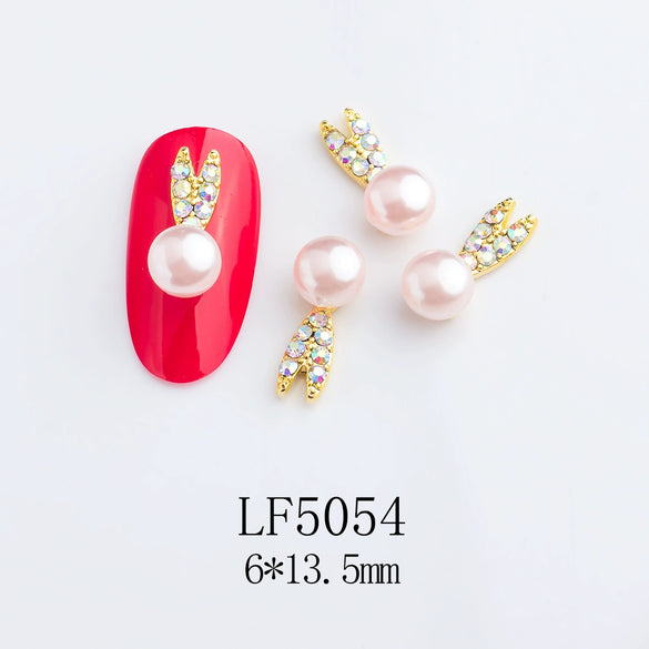 Alloy Nail Jewelry Diy Accessories Star Pink Face Beads With Cute Sweet Sweet Cool Ins Style Pure Desire Patterns Of Stars And Cartoon Cat Claw