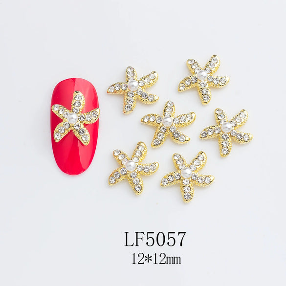 Alloy Nail Jewelry Diy Accessories Star Pink Face Beads With Cute Sweet Sweet Cool Ins Style Pure Desire Patterns Of Stars And Cartoon Cat Claw