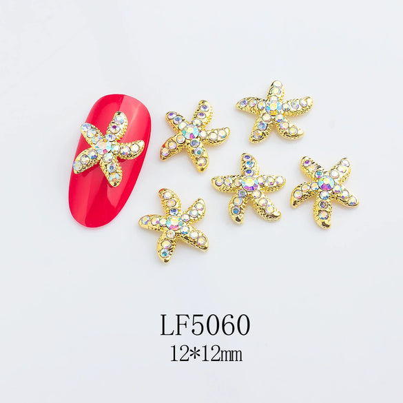 Alloy Nail Jewelry Diy Accessories Star Pink Face Beads With Cute Sweet Sweet Cool Ins Style Pure Desire Patterns Of Stars And Cartoon Cat Claw