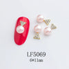 Alloy Nail Jewelry Diy Accessories Star Pink Face Beads With Cute Sweet Sweet Cool Ins Style Pure Desire Patterns Of Stars And Cartoon Cat Claw