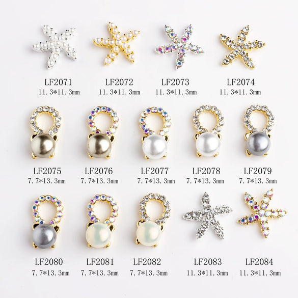 Alloy Nail Jewelry Diy Accessories Star Pink Face Beads With Cute Sweet Sweet Cool Ins Style Pure Desire Patterns Of Stars And Cartoon Cat Claw