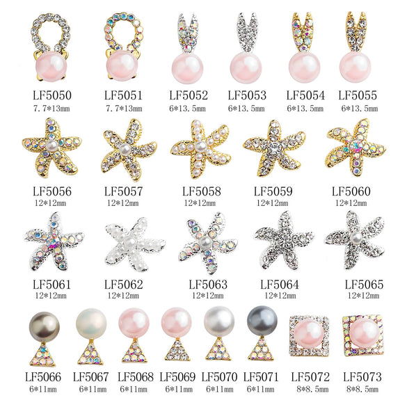 Alloy Nail Jewelry Diy Accessories Star Pink Face Beads With Cute Sweet Sweet Cool Ins Style Pure Desire Patterns Of Stars And Cartoon Cat Claw