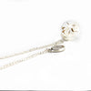 Alloy Natural Eternal Flower Three Dimensional Glass Ball Pendant Necklace With Geometric Original Design