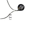 Alloy Natural Eternal Flower Three Dimensional Glass Ball Pendant Necklace With Geometric Original Design