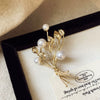 Alloy Natural Flower Style Women's Bouquet Brooch With Electroplating