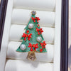 Alloy Natural Freshwater Pearl Brooch Fashion Christmas Tree Style Electroplated Women's Coat Accessory