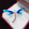 Alloy Natural Freshwater Pearl Dragonfly Brooch Electroplated Women's Coat Accessory