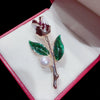 Alloy Natural Freshwater Pearl Flower Brooch Electroplated Fashion Ol Women's Decoration
